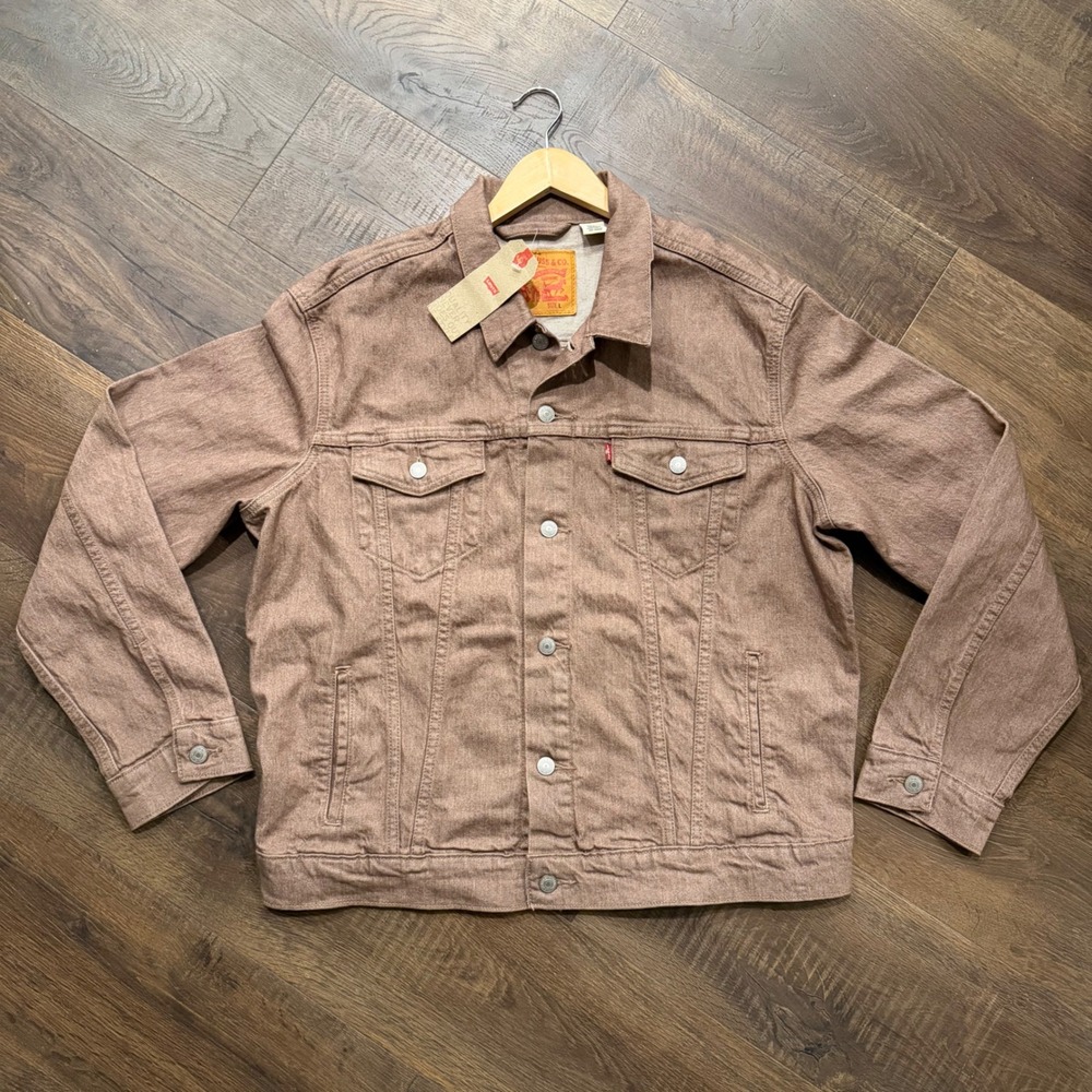 Levi's Men's Large NWT Brown Acid Wash Type 3 Trucker Denim Jacket